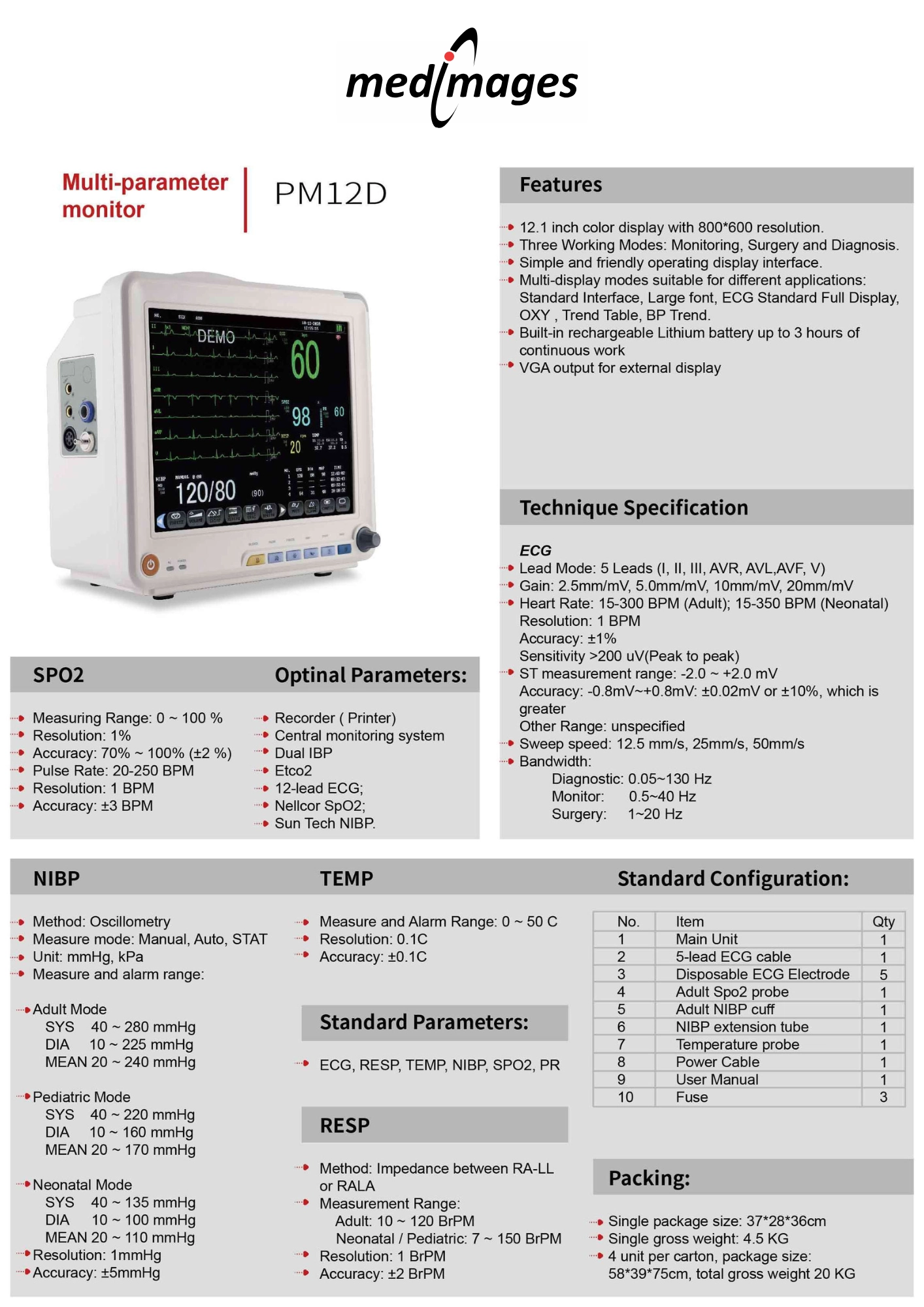 Multi Parameter Monitor PM12D