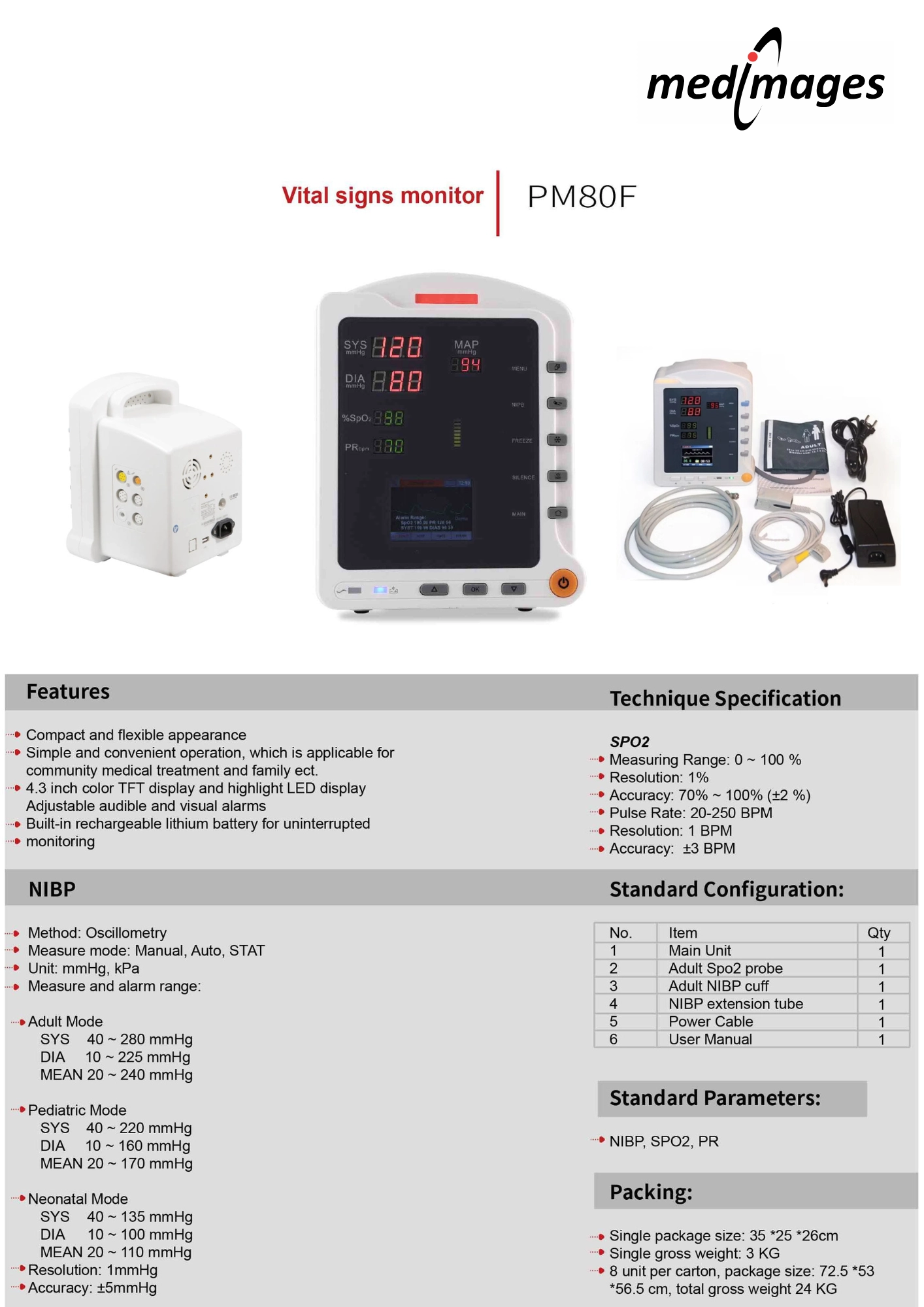 Vital Signs Monitor PM80F