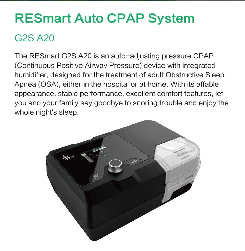 Auto CPAP System G2S A20 catalog