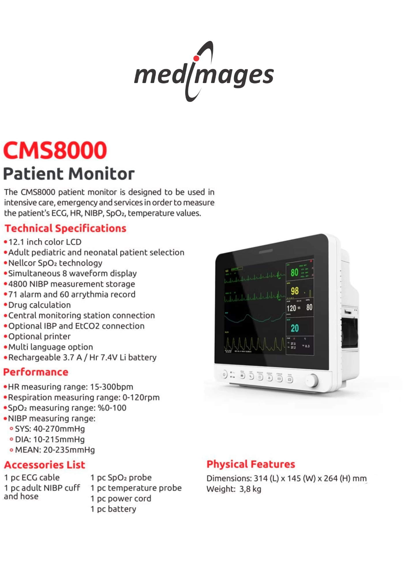 CMS 8000 Patient Monitor