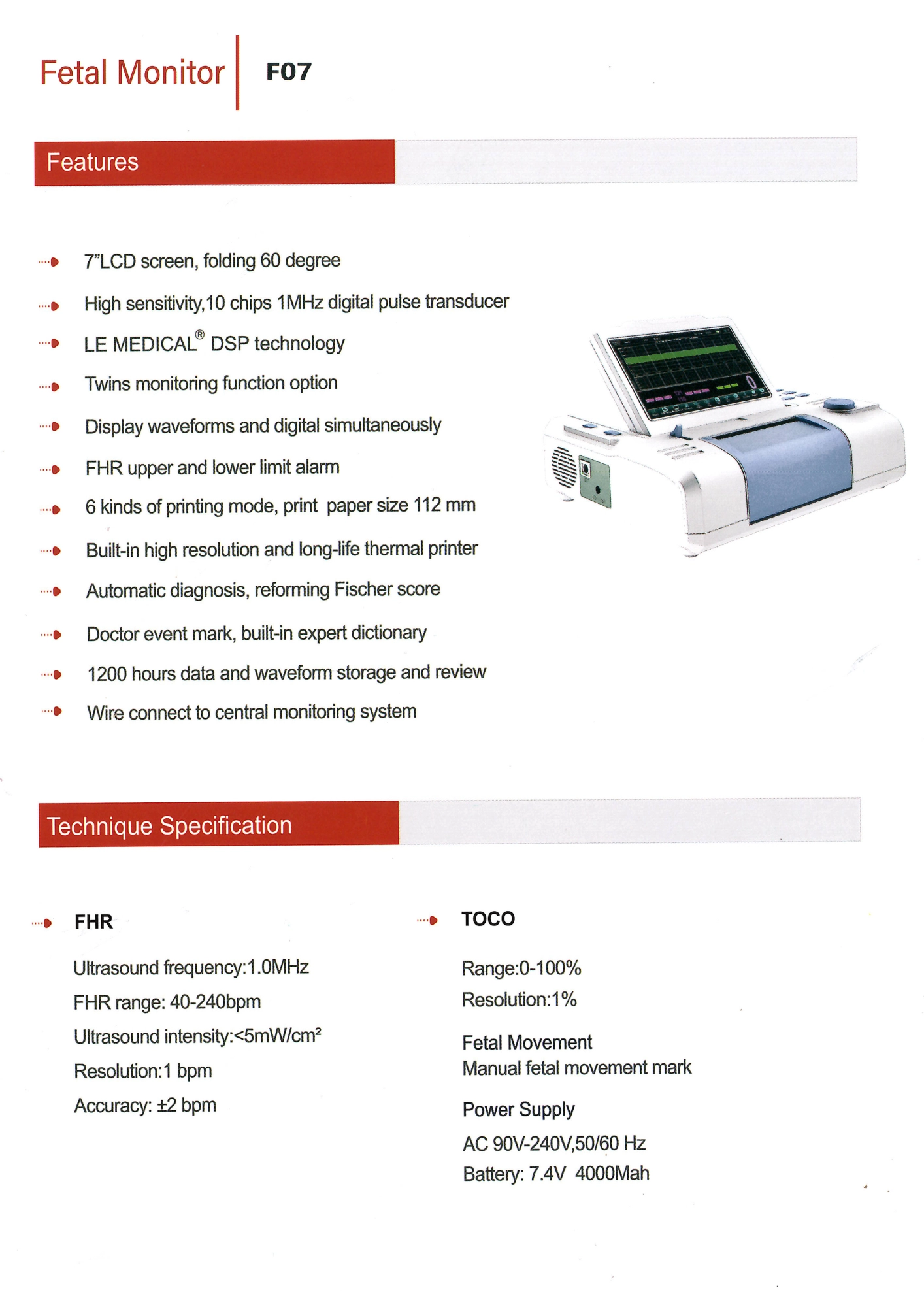 Fetal Monitor F07