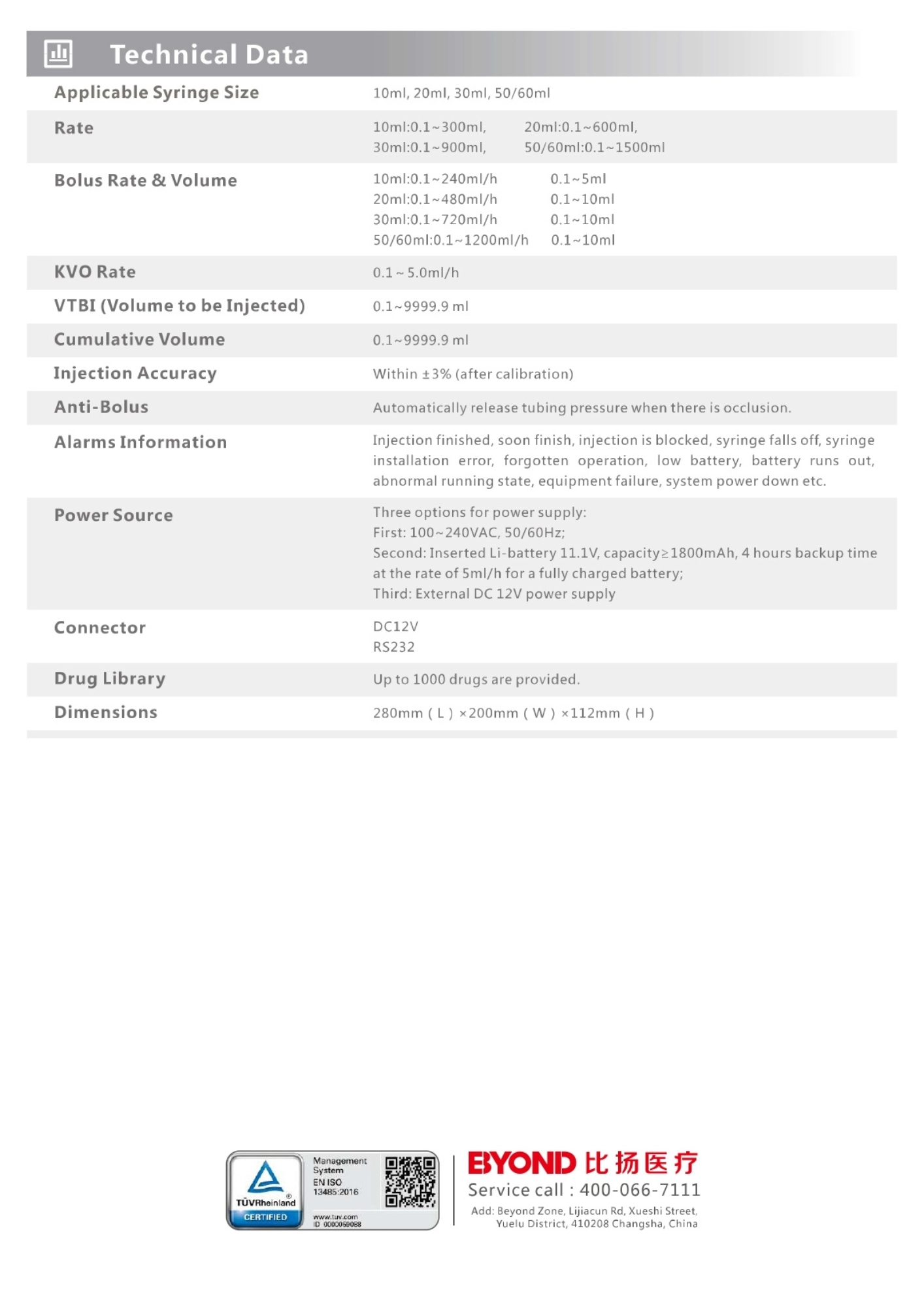 Byond BYZ-810 Syringe Pump